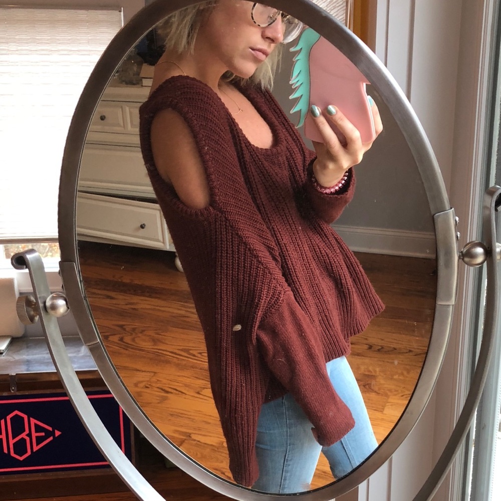 Mags & Pye LF sweater w/ shoulder cutouts